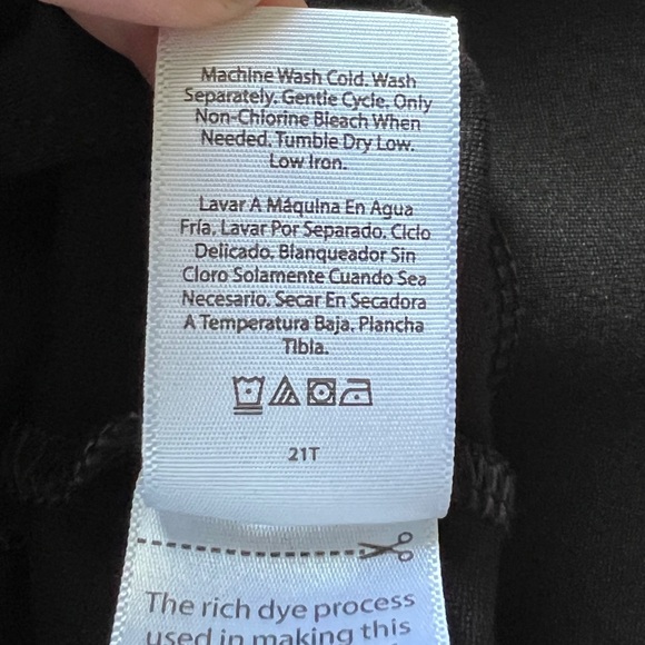 Black Cropped Leggings Time & Tru XXL 20 Plus Curvy - Picture 6 of 6